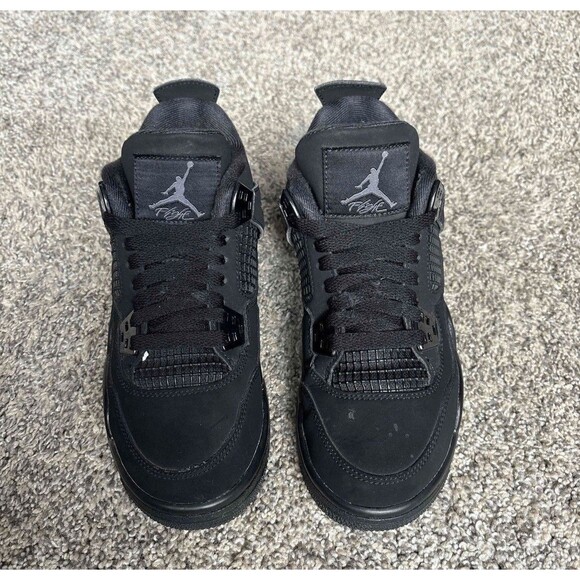 Nike Air Jordan 4 Retro Black Cat Size 4 Youth (Size 5.5 Women's) - Picture 3 of 8